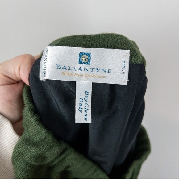 Ballantyne Womens Size Medium Olive Green Cashmere Knit Pencil Skirt - Picture 7 of 8